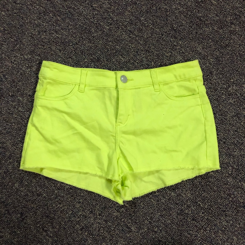 Neon green shorts